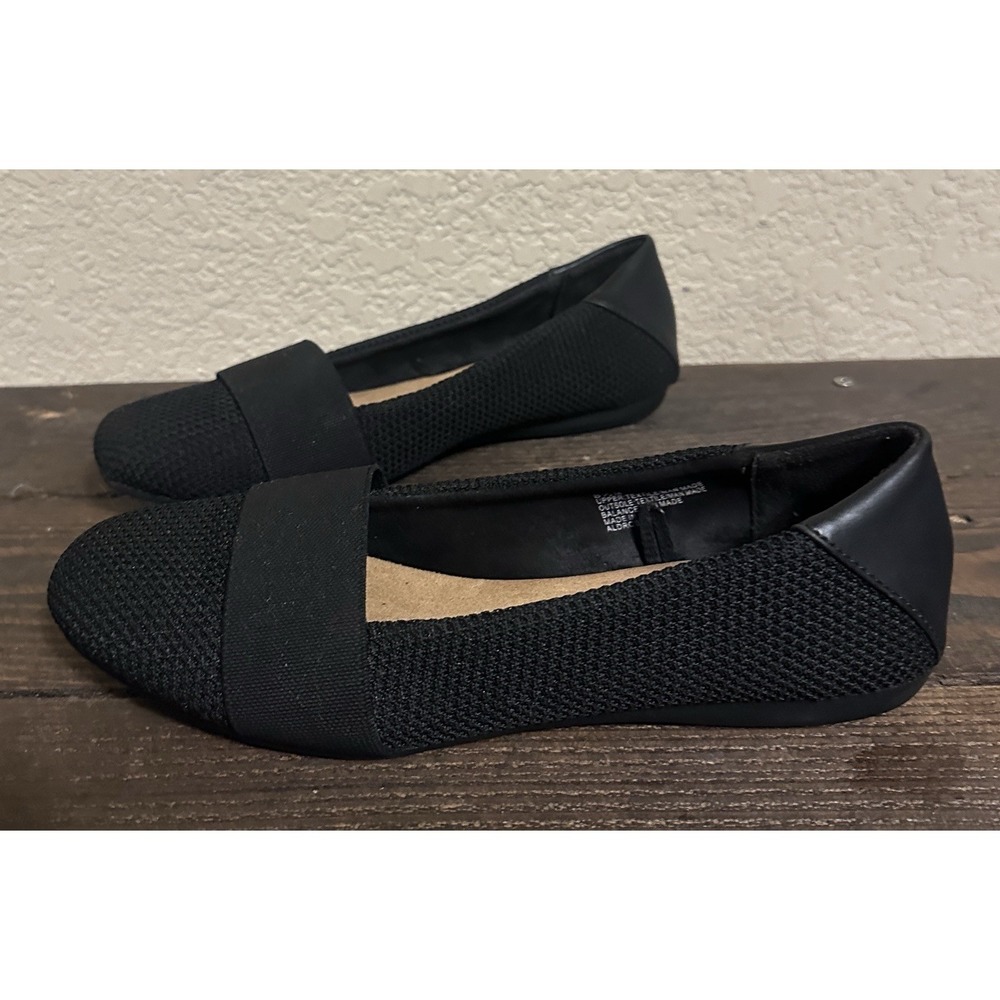 White Mt Slip-On Loafers Women Size 8.5 M Black Textile Upper Flats Shoes - Picture 3 of 16